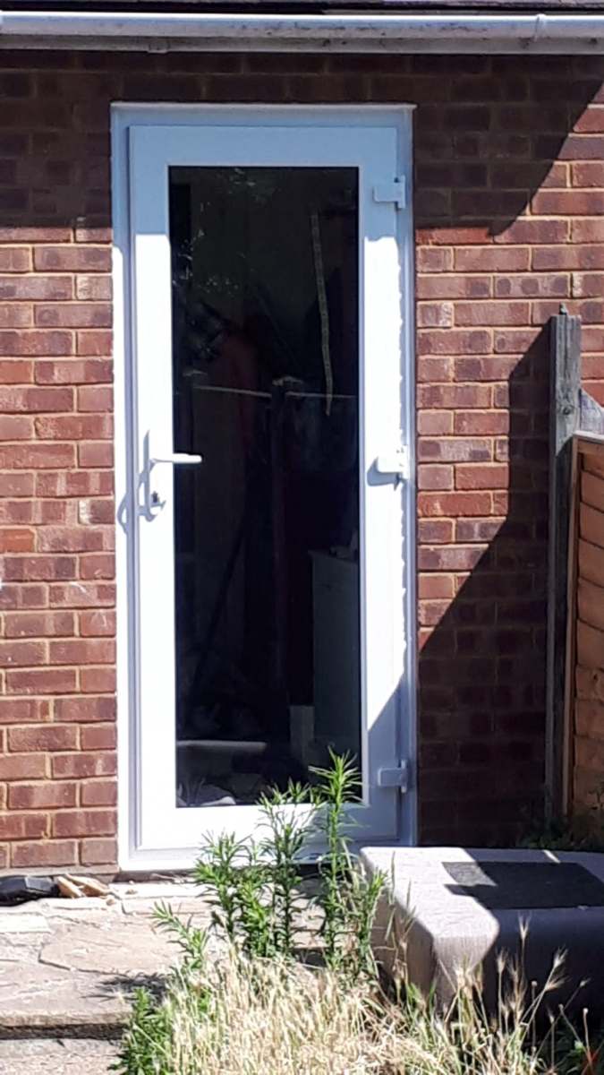 Black replacement entrance door in Frinton-on-Sea, Essex by A&E Window Doctor